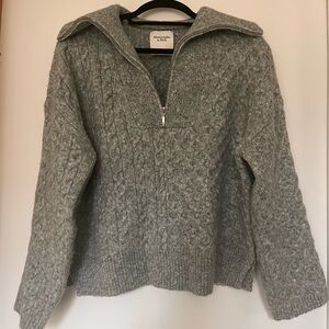 Abercrombie Cable Half Zip Sweater- very gently used- worn twice